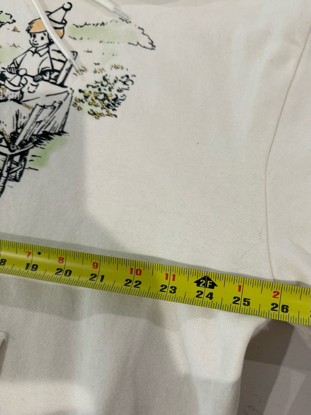 XXL Disney Womens Cream Christopher Robin Pooh Pullover Hoodie Plus Size 2X Top - Picture 3 of 13